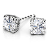 1 Carat Lab Grown Diamond Studs In 14k White Gold